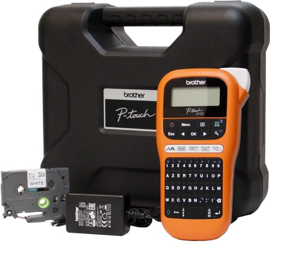 آلة طباعة الملصقات احترافية محمولة Brother PT-E110VP - AZERTY
