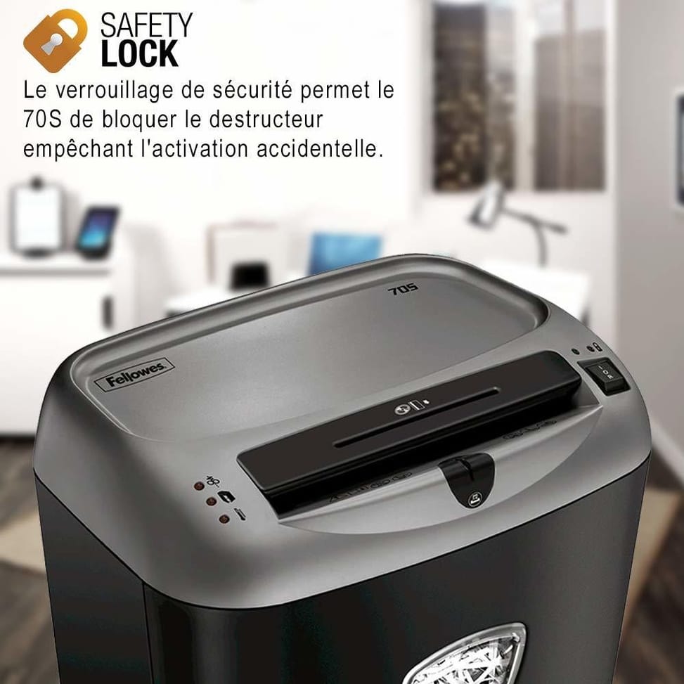 Destructeur Fellowes Powershred 70S Coupe droite (4671101)