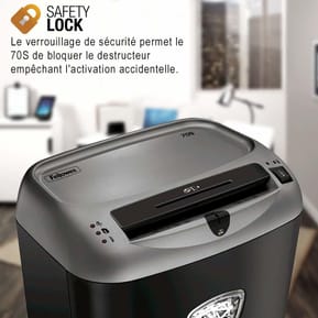 Destructeur Fellowes Powershred® 70S — Sécurité P-2 · 27 L · 14 feuilles/passage — image 4