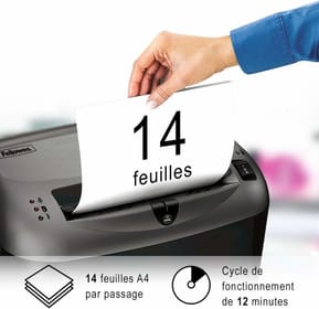 Destructeur Fellowes Powershred® 70S — Sécurité P-2 · 27 L · 14 feuilles/passage — image 2
