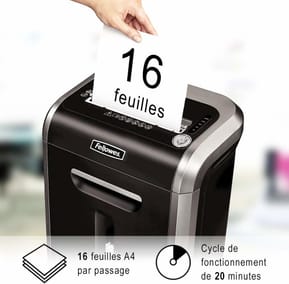 Destructeur Fellowes Powershred® 79Ci — Sécurité P-4 · 23 L · 16 feuilles/passage — image 6