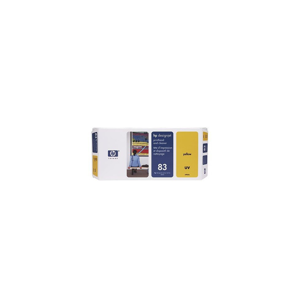 Tête d’impression et dispositif de nettoyage jaune UV HP 83 (C4963A)
