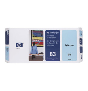 Tête d’impression et dispositif de nettoyage cyan clair UV HP 83 (C4964A)