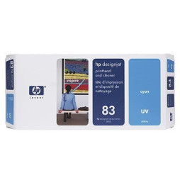 Tête d’impression et dispositif de nettoyage cyan UV HP 83 (C4961A)