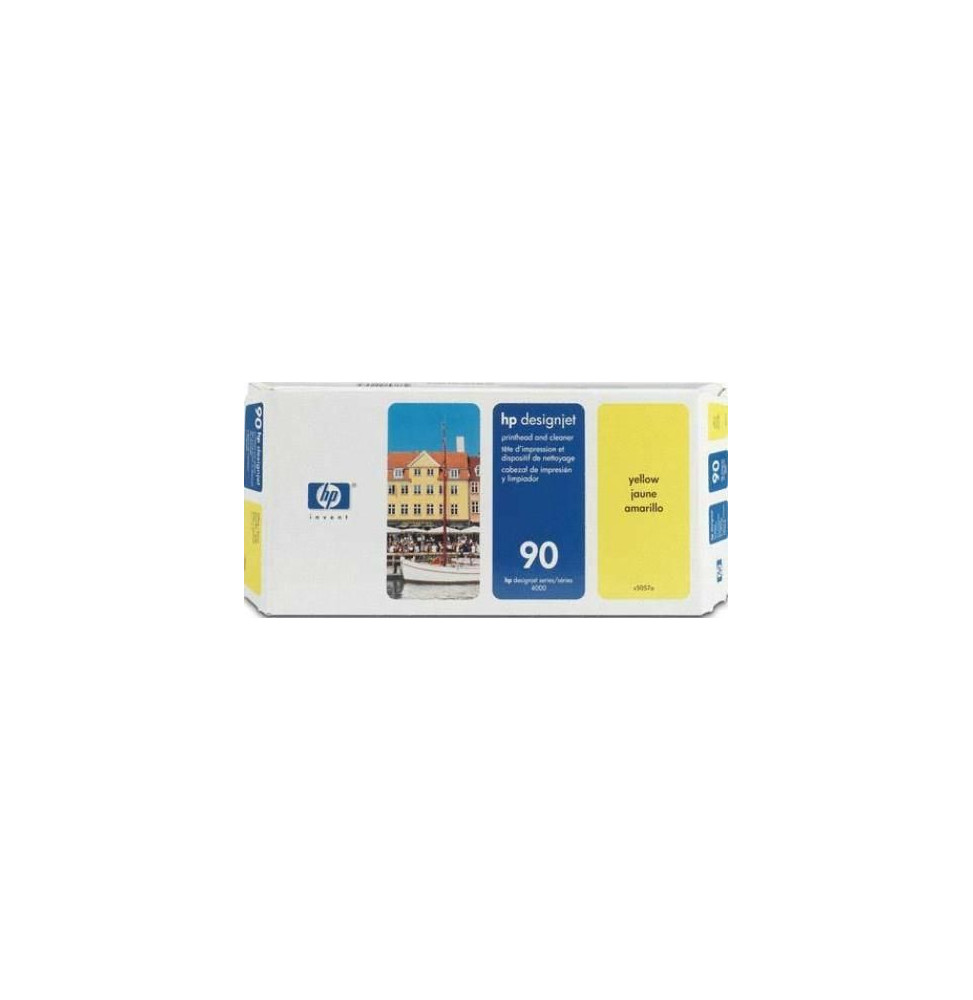 Tête d’impression et dispositif de nettoyage jaune HP 90 (C5057A)