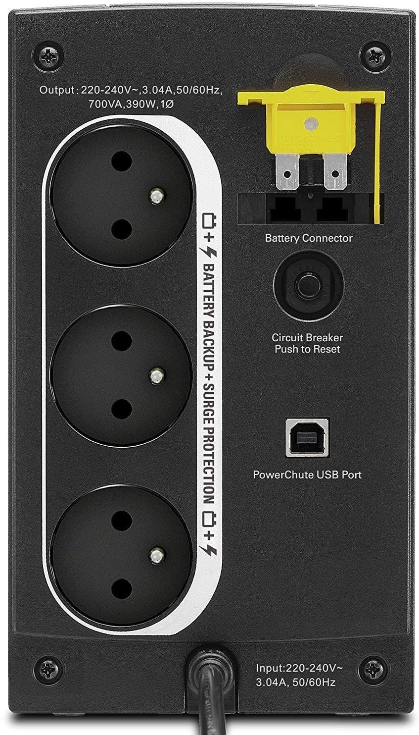 APC BACK-UPS BX700U-FR Line-Interactive UPS - 390 W / 700 VA - 3 FR outlets — image 2