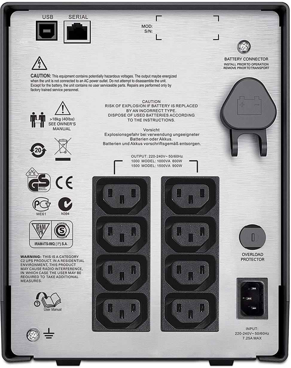 Onduleur Line interactive APC Smart-UPS C 1000VA LCD 230V (SMC1000I)