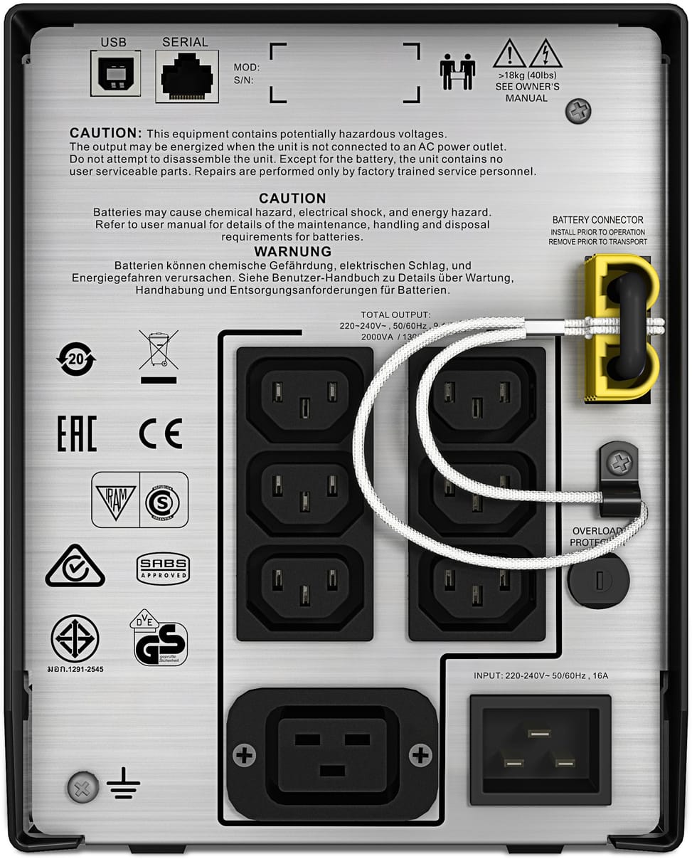 APC Smart-UPS C 2000VA Line-Interactive UPS (SMC2000I) — image 3