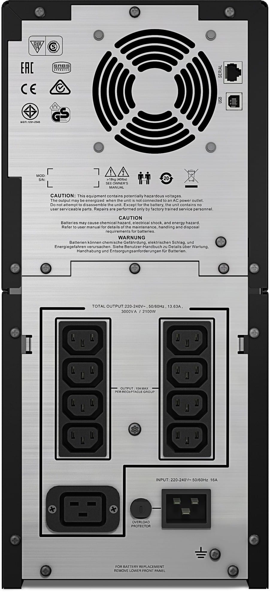 Onduleur Line interactive APC Smart-UPS C 3000VA LCD 230V (SMC3000I)