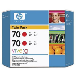 Cartouches d'encre rouge HP 70 130 ml, pack de 2 (CB347A)