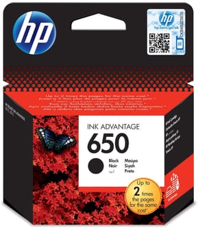 HP 650 Noir - Cartouche d'encre HP d'origine (CZ101AE)
