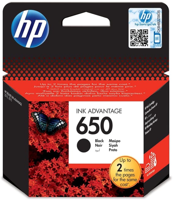 HP 650 Noir - Cartouche d'encre HP d'origine (CZ101AE)