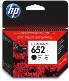 HP 652 Noir - Cartouche d'encre HP d'origine (F6V25AE)
