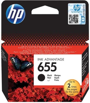 HP 655 Noir - Cartouche d'encre HP d'origine (CZ109AE)