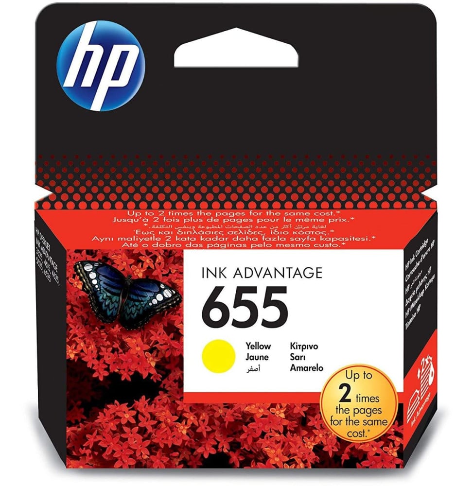 Cartouche d'encre jaune HP 655 (CZ112AE) Cartouche d'encre jaune HP 655 (CZ112AE)