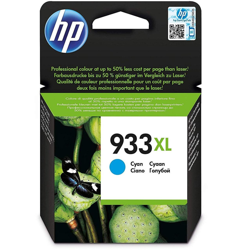 Cartouche d'encre Officejet cyan HP 933XL (CN054AE)