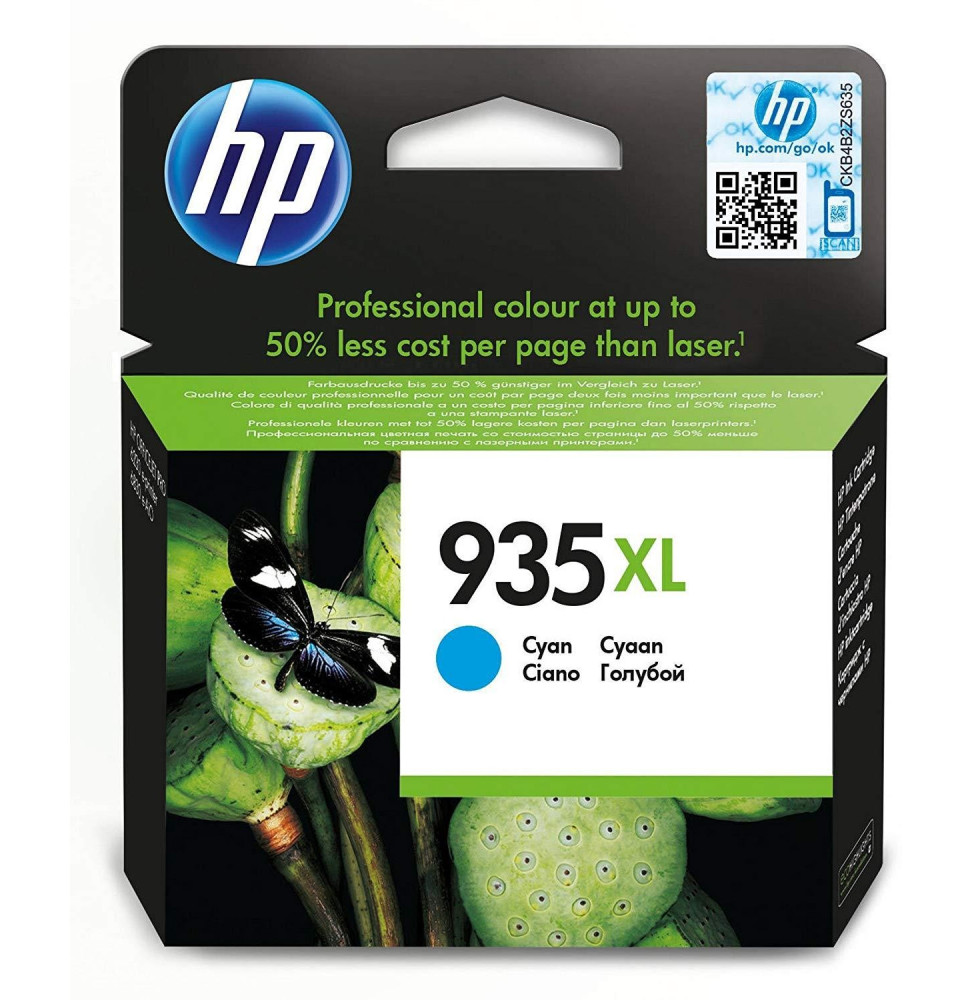 Cartouche d'encre HP 935 XL authentique Cyan (C2P24AE)