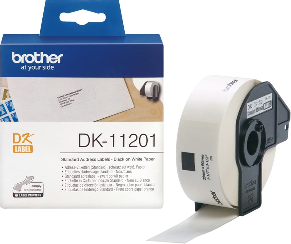 ملصقات عناوين قياسية Brother 29x90 mm (400 ملصق لكل بكرة) (DK11201) — صورة 1