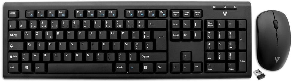 Pack Clavier et souris V7 Combo Sans fil (CKW200FR)