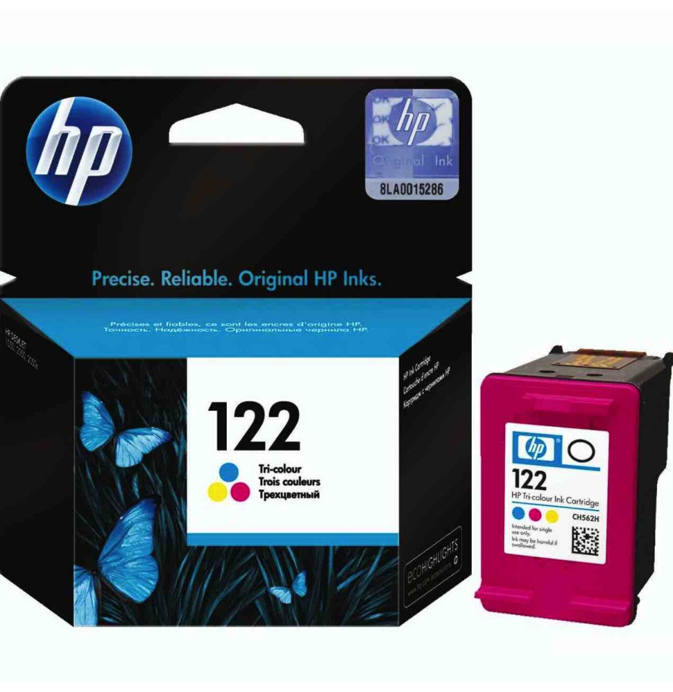 HP 122 trois couleurs - Cartouche d'encre HP d'origine (CH562HE