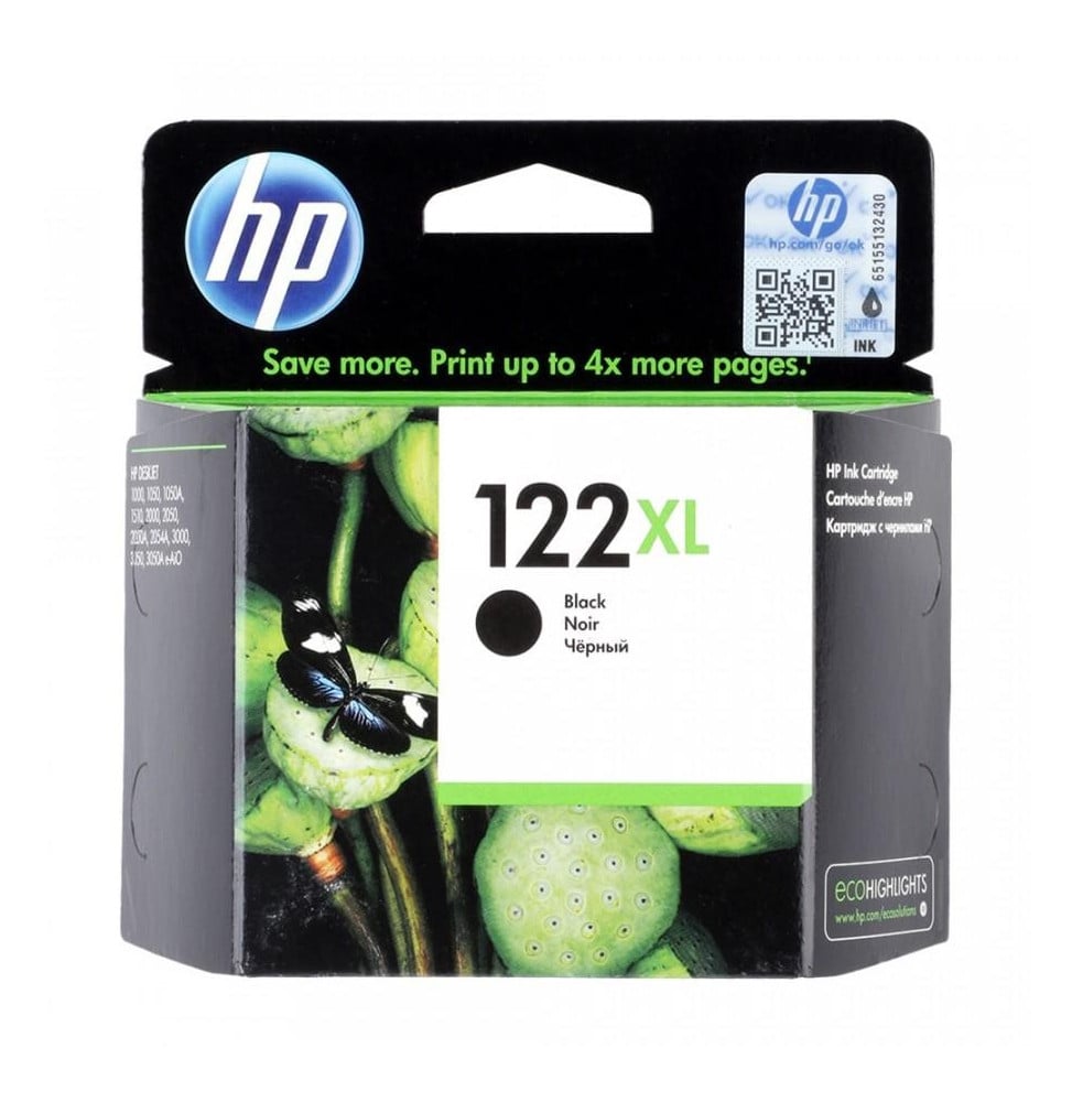 Cartouche d'encre noire HP 122XL (CH563HE)