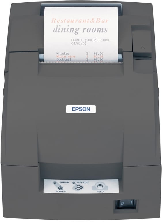 Imprimante ticket à impact Epson TM-U220B USB noire (avec alim - sans cordon secteur)