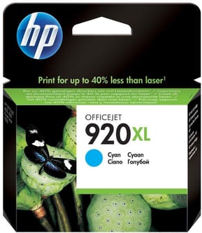 HP 920XL Cyan - Cartouche d'encre grande capacité HP d'origine (CD972AE)