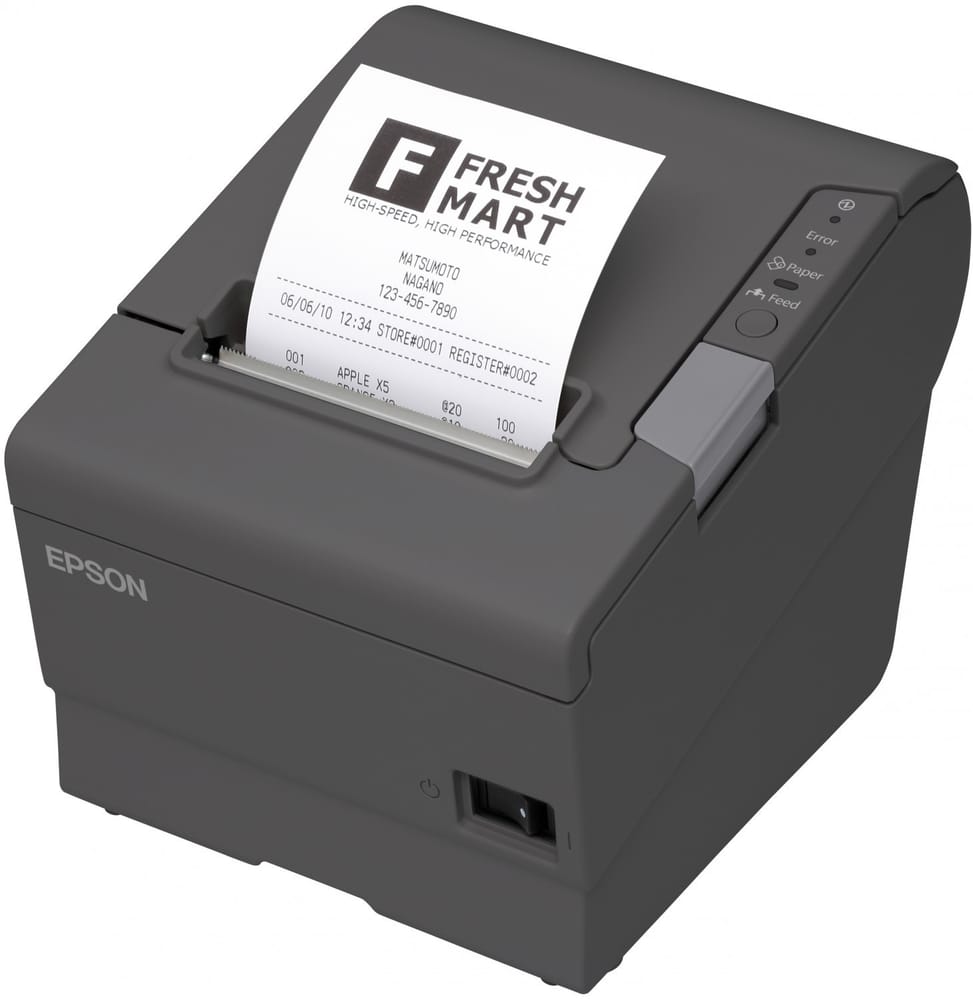 طابعة ملصقات Epson TM-T88V سوداء تسلسلية وUSB + مزود طاقة PS 180 — صورة 1
