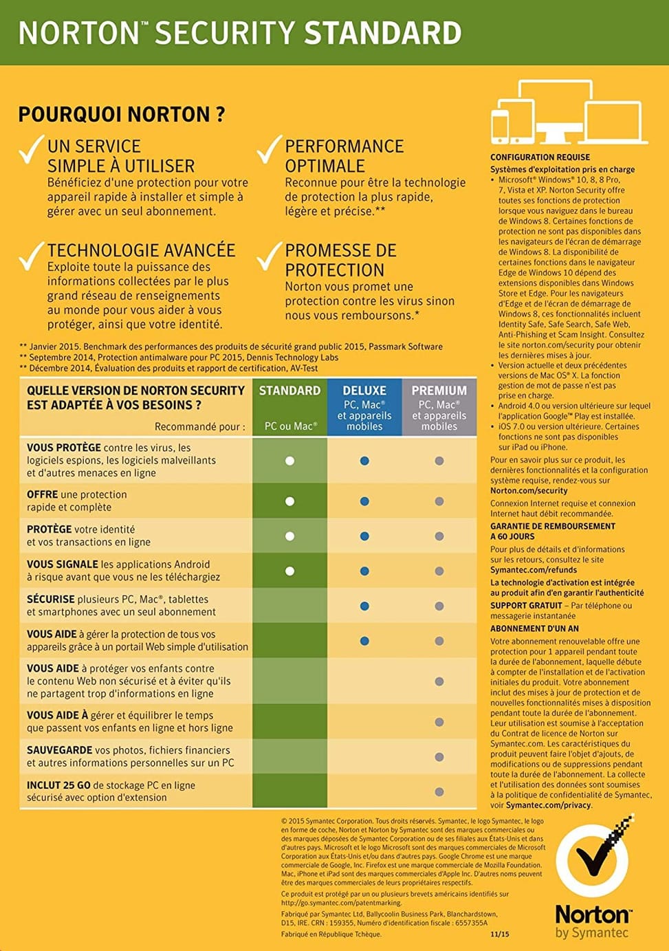 Norton Security Standard - 1 An - 1 Appareil (SY21367762)