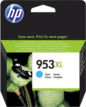 HP 953XL Cyan - Cartouche d'encre grande capacité HP d'origine (F6U16AE)