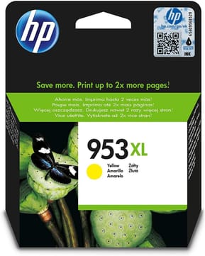 HP 953XL Jaune - Cartouche d'encre grande capacité HP d'origine (F6U18AE)