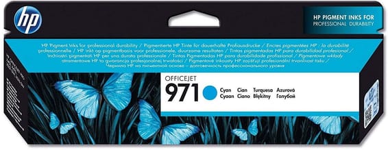 HP 971 Cyan - Cartouche d'encre HP d'origine (CN622AE)