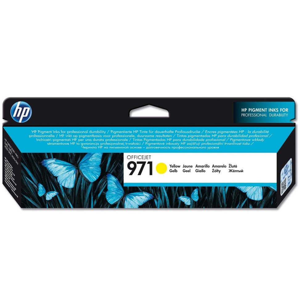 Cartouche authentique d'encre jaune HP 971 (CN624AE)