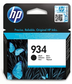 HP 934 Noir - Cartouche d'encre HP d'origine (C2P19AE)