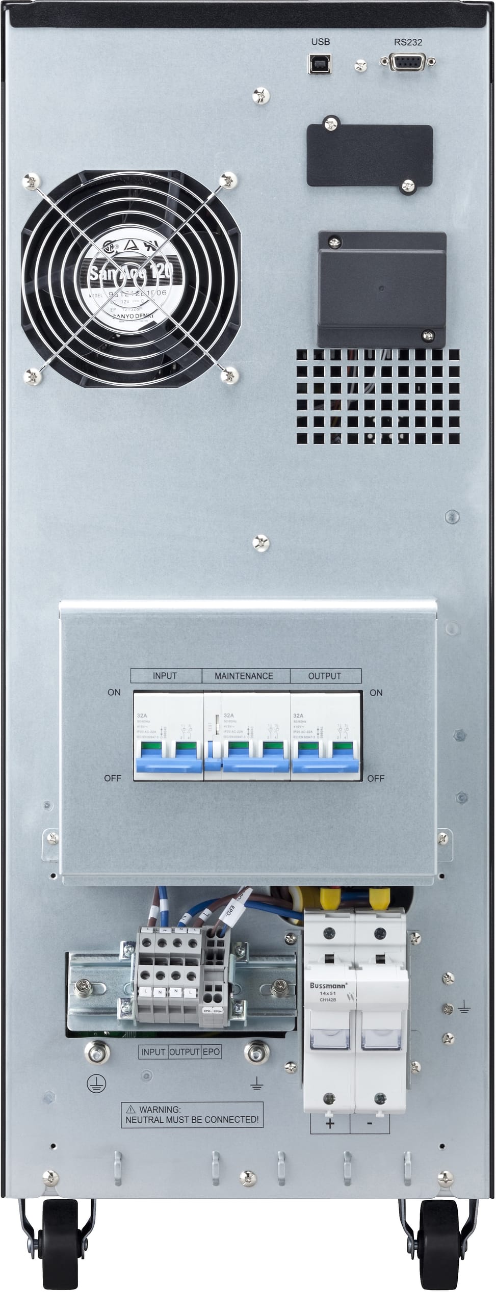 Eaton 9E 9E6Ki Online UPS - 4800 W / 6 kVA - Terminal block — image 3