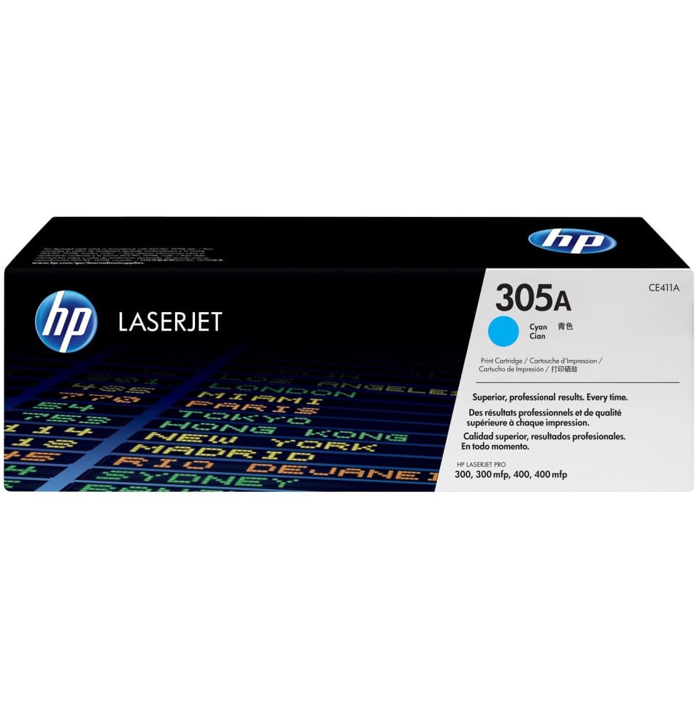Cartouche d'encre cyan HP LaserJet 305A (CE411A) Cartouche d'encre cyan HP LaserJet 305A (CE411A)