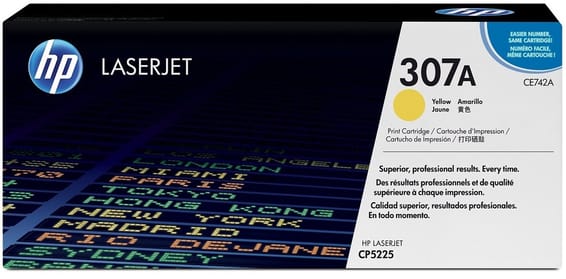 HP 307A Jaune (CE742A) - Toner HP LaserJet d'origine