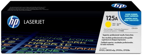 تونر HP LaserJet أصلي HP 125A أصفر (CB542A)