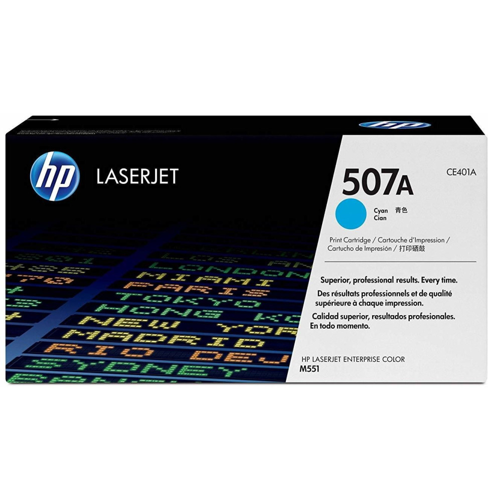 Cartouche de toner cyan HP 507A LaserJet (CE401A) Cartouche de toner cyan HP 507A LaserJet (CE401A)