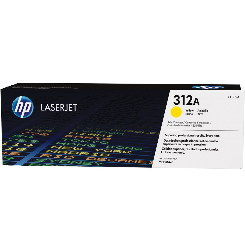 Cartouche de toner jaune authentique HP LaserJet 312A (CF382A) Cartouche de toner jaune authentique HP LaserJet 312A (CF382A)