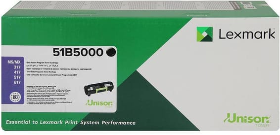 تونر Lexmark أصلي Lexmark MS/MX 317, 417, 517, 617 أسود (51B5000)