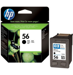 Cartouche d'impression noire HP n° 56 (19 ml) (C6656AE)