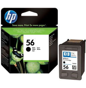 Cartouche d'impression noire HP n° 56 (19 ml) (C6656AE)