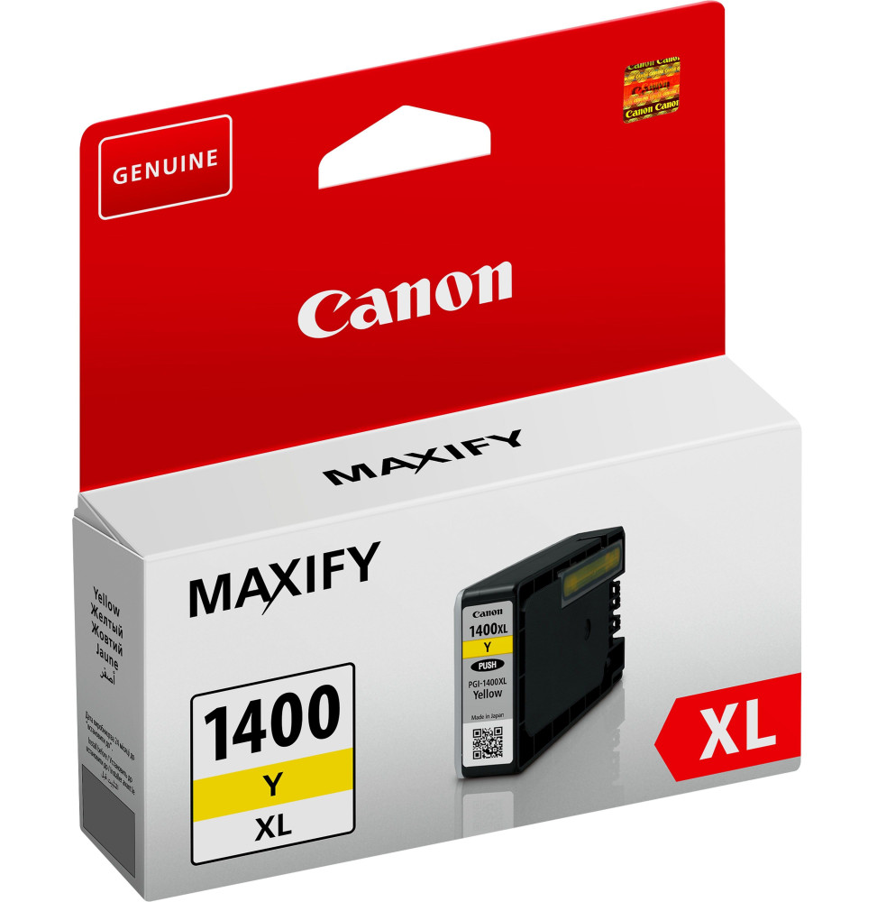 Canon PGI-1400XL Y Jaune - Cartouche d'encre grande capacité Canon d'origine (9204B001AA)