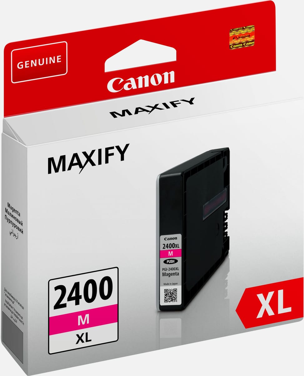 خرطوشة حبر Canon أصلية عالية السعة PGI-2400XL M أرجواني (9275B001AA) — صورة 1