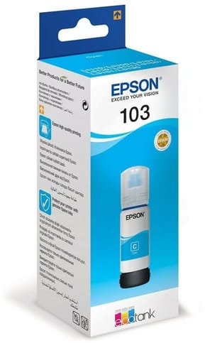 Epson 103 Cyan - Bouteille d'encre Epson EcoTank d'origine (C13T00S24A)