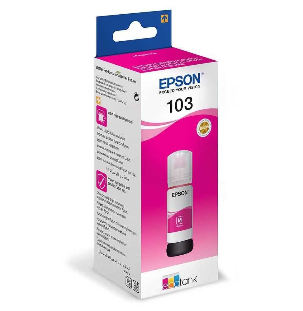 Bouteille d'encre Magenta 103 EcoTank/ITS - 65 ml (C13T00S34A) Bouteille d'encre Magenta 103 EcoTank/ITS - 65 ml (C13T00S34A)