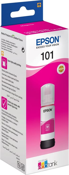 Epson 101 Magenta - Bouteille d'encre Epson EcoTank d'origine (C13T03V34A)