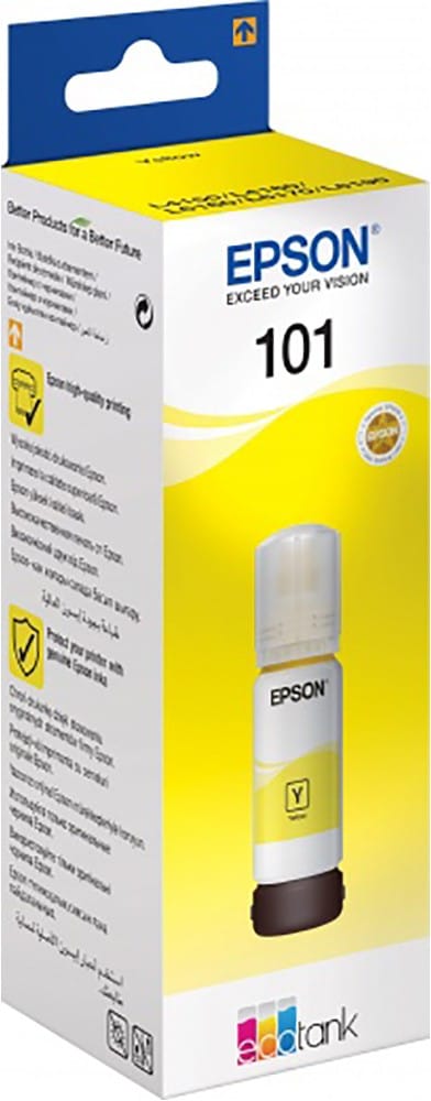 زجاجة حبر Epson EcoTank أصلية Epson 101 أصفر (C13T03V44A)