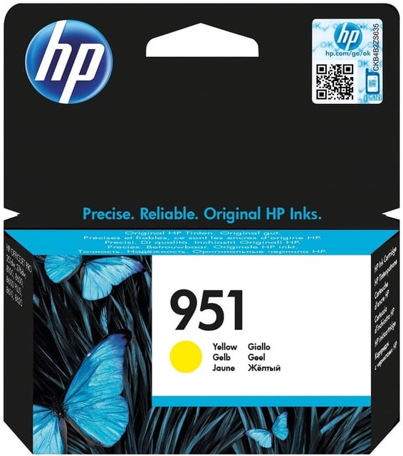 HP 951 Jaune - Cartouche d'encre HP d'origine (CN052AE)